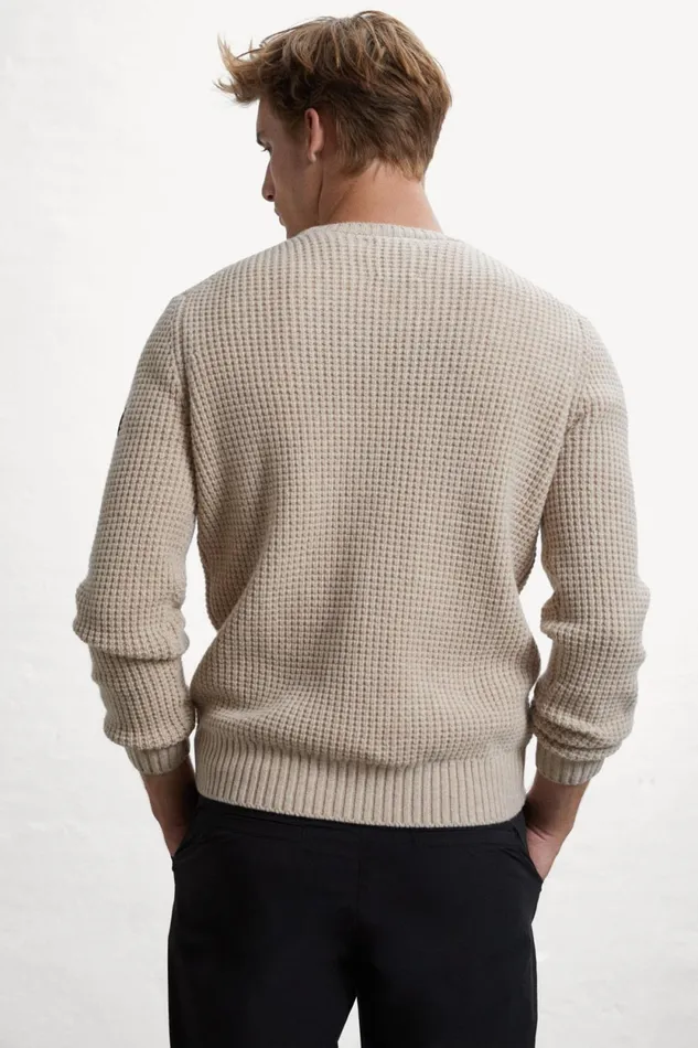 Men Brown Mera Knitted Jumper Ecoalf Knitwear
