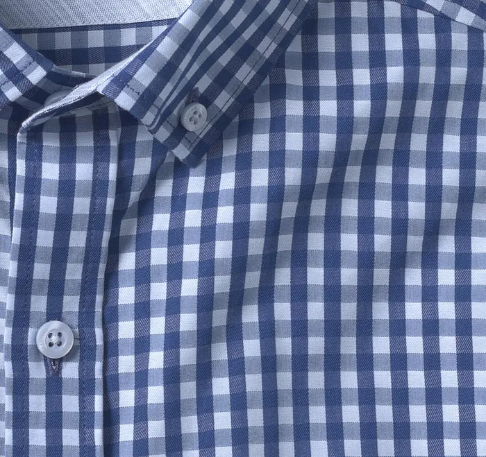 Men ButtonCollar Premium Cotton Shirt Navyblue Gingham JohnstonandMurphy Shirts Men ButtonCollar Premium Cotton Shirt Navyblue Gingham JohnstonandMurphy Shirts