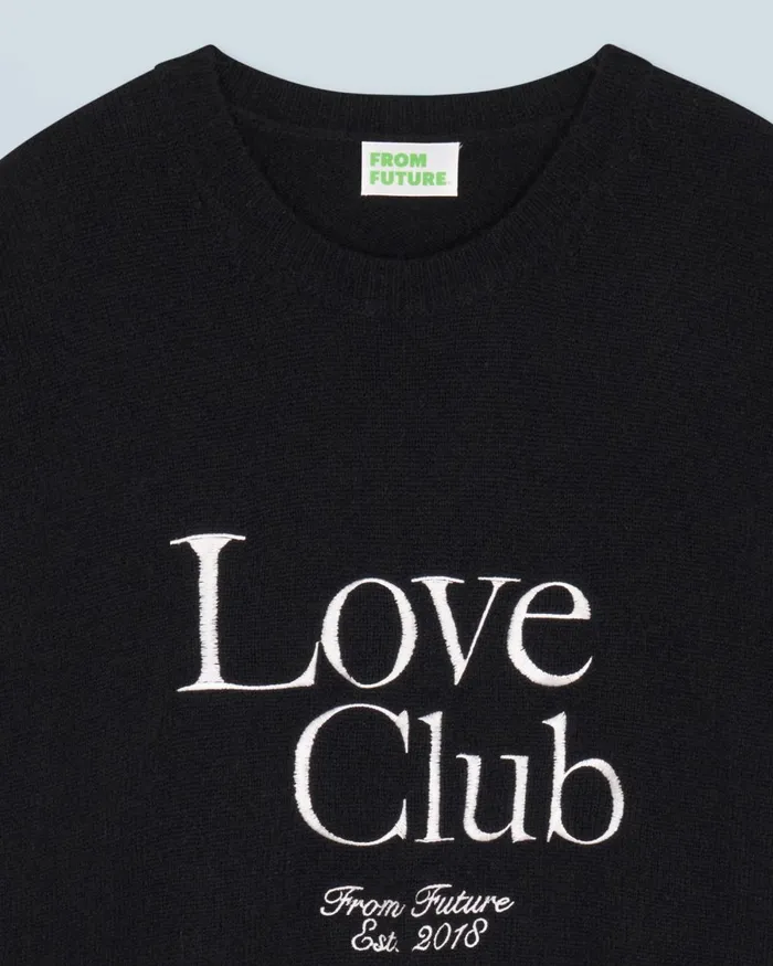 Men Cashmere Sweaters From Future Love Club Crewneck Sweater Black