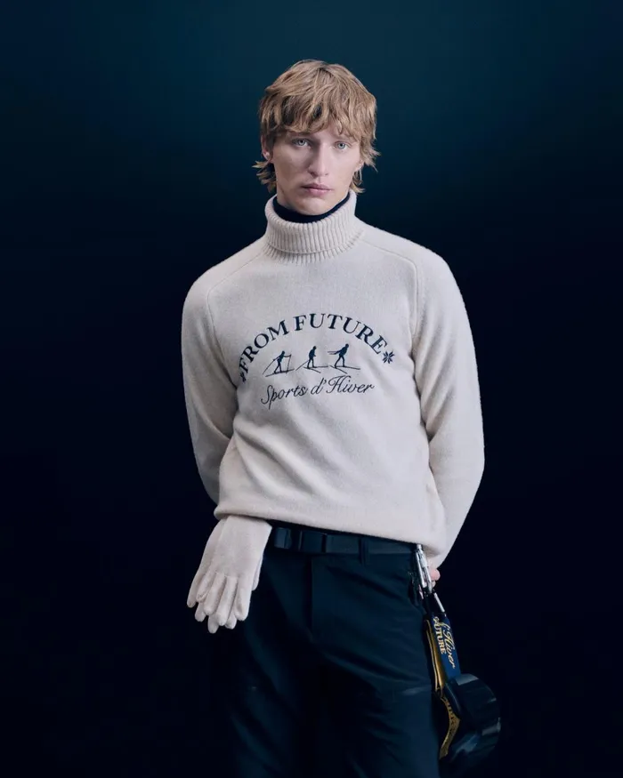 Men Cashmere Sweaters From Future Ski Club Turtleneck Sweater Sand