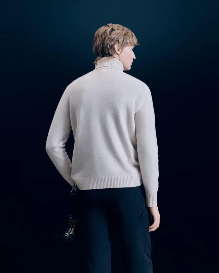 Men Cashmere Sweaters From Future Ski Club Turtleneck Sweater Sand