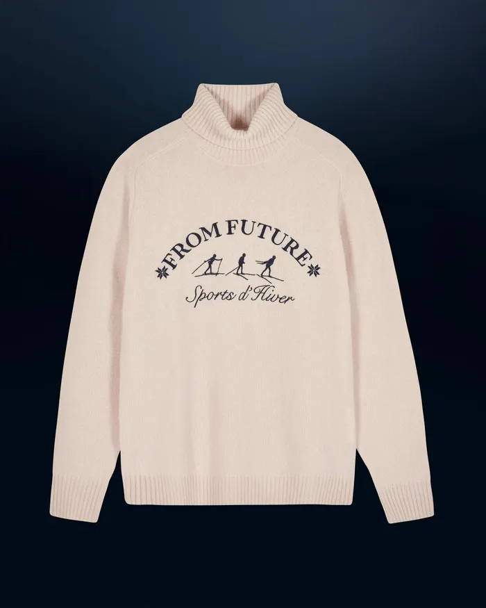 Men Cashmere Sweaters From Future Ski Club Turtleneck Sweater Sand