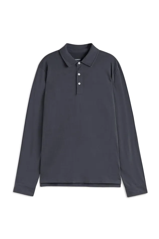 Men Caviar Nico LongSleeved Polo Shirt Ecoalf Polos