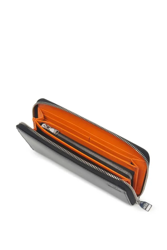 Men Continental Zip L Blackorange Diesel Wallets Men Continental Zip L Blackorange Diesel Wallets