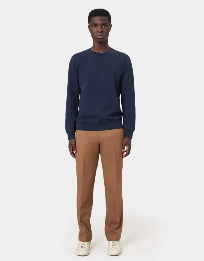 Men Crewneck Sweatshirts Colorful Standard Classic Organic Crew Misty Brown