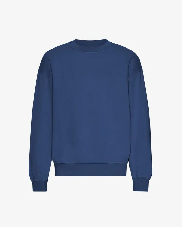 Men Crewneck Sweatshirts Colorful Standard Organic Oversized Crew Marine Blue Men Crewneck Sweatshirts Colorful Standard Organic Oversized Crew Marine Blue