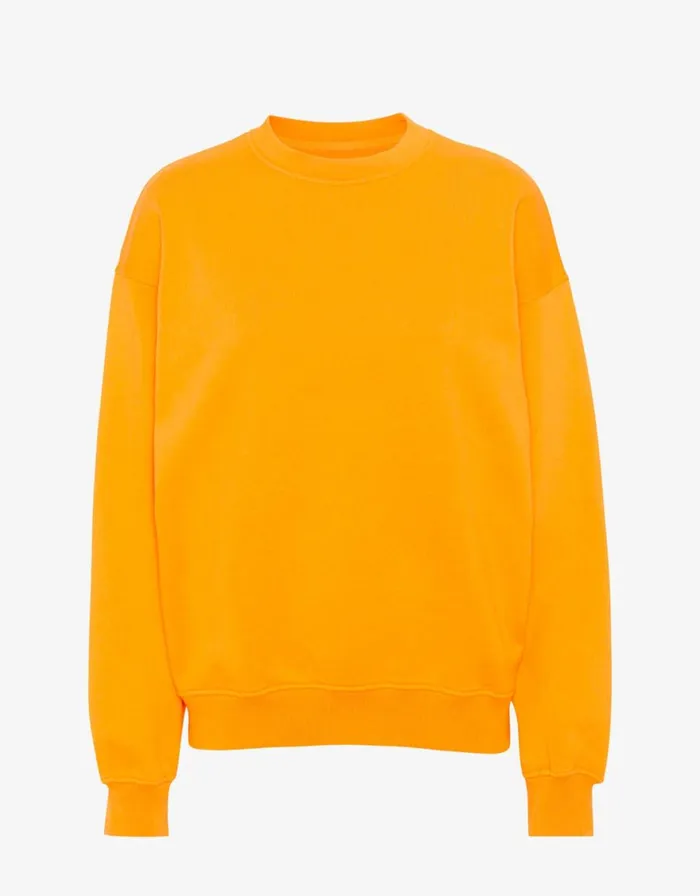 Men Crewneck Sweatshirts Colorful Standard Organic Oversized Crew Sunny Orange Men Crewneck Sweatshirts Colorful Standard Organic Oversized Crew Sunny Orange