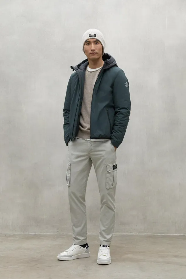 Men Dark Green Cartes Jacket Ecoalf Coats And Jackets