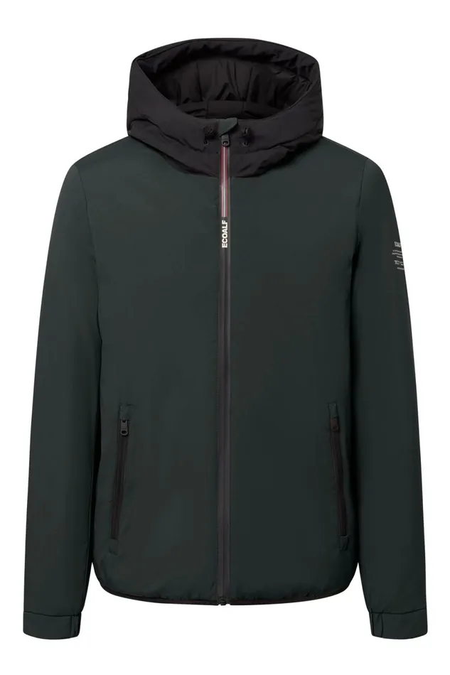 Men Dark Green Cartes Jacket Ecoalf Coats And Jackets