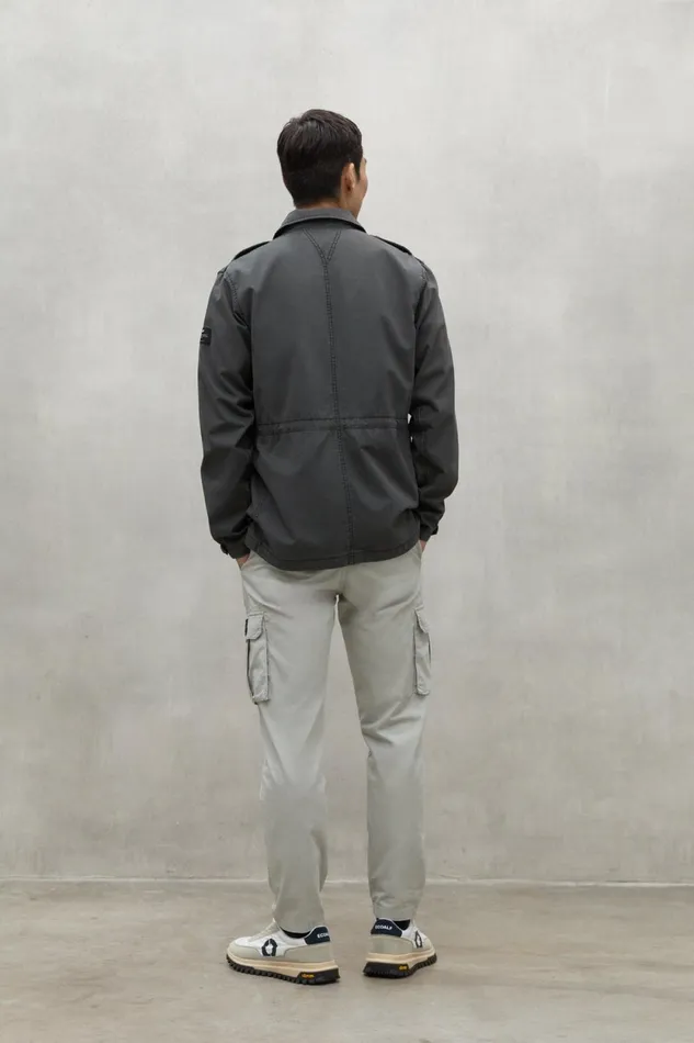 Men Dark Grey Lawu Jacket Ecoalf Coats And Jackets