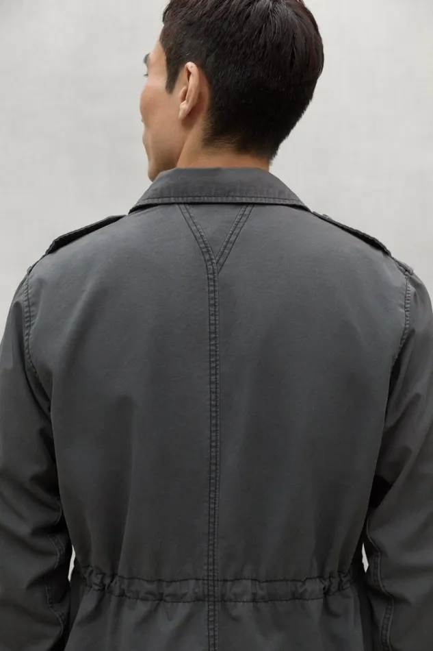 Men Dark Grey Lawu Jacket Ecoalf Coats And Jackets
