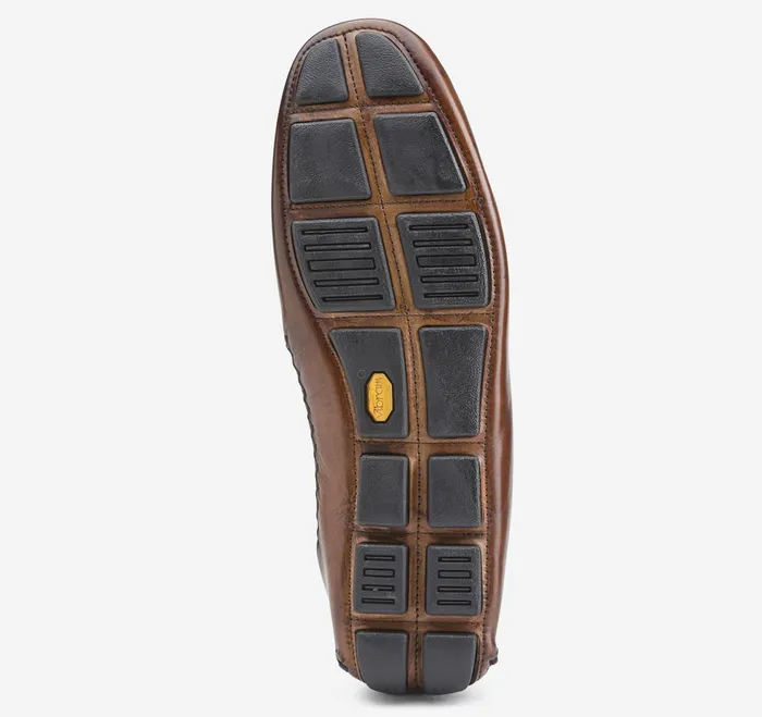 Men Dayton Penny Loafer Brown Italian Calfskin JohnstonandMurphy SlipOns and Loafers