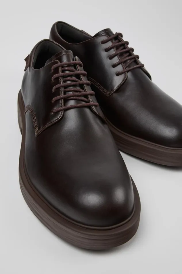Men Dean Brown Leather Shoes Camper Formal Shoes