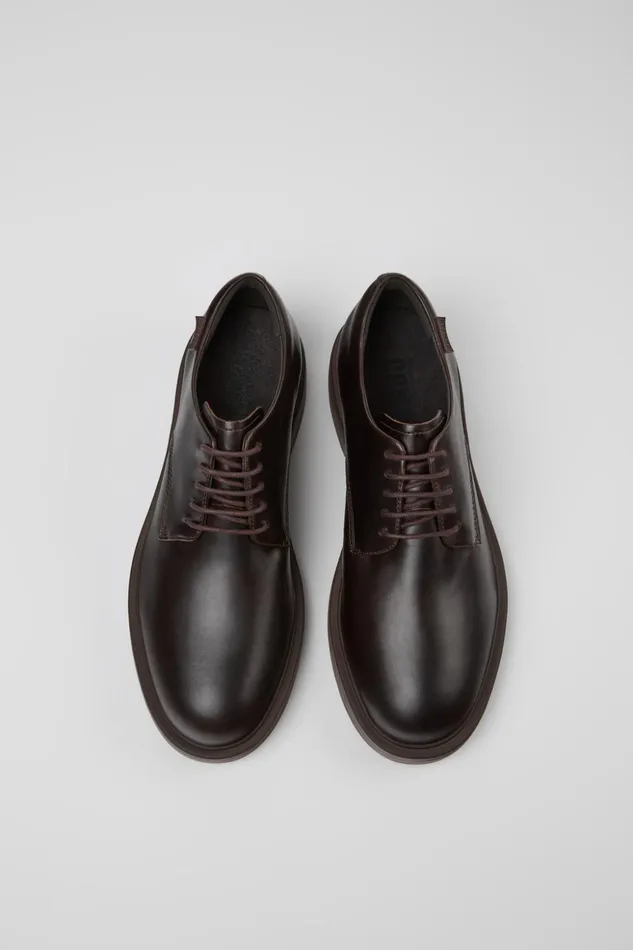 Men Dean Brown Leather Shoes Camper Formal Shoes Men Dean Brown Leather Shoes Camper Formal Shoes