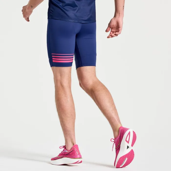 Men Elite Tight Short Sodalite Saucony Bottoms