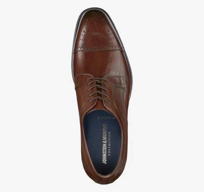 Men Ellsworth Cap Toe Brown Italian Calfskin JohnstonandMurphy LaceUps Men Ellsworth Cap Toe Brown Italian Calfskin JohnstonandMurphy LaceUps