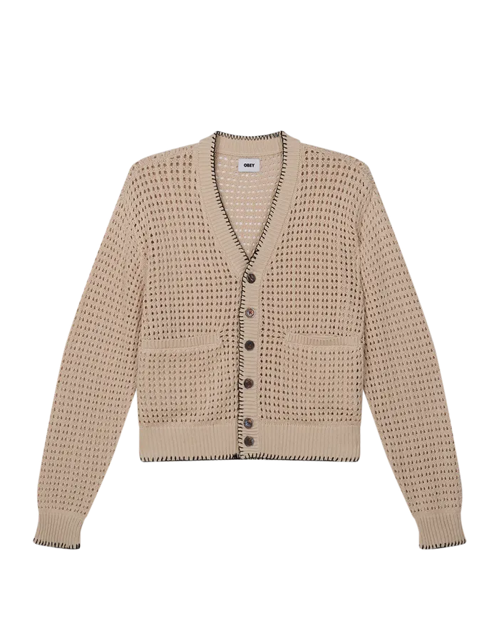 Men ETHAN CARDIGAN Natural Multi SWEATERS OBEY Clothing