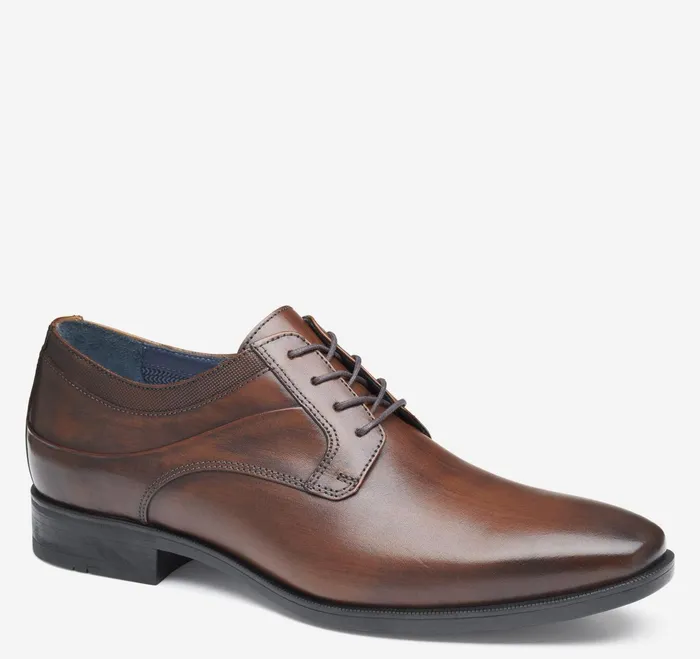 Men Gibbons Plain Toe Mahogany Full Grain JohnstonandMurphy LaceUps
