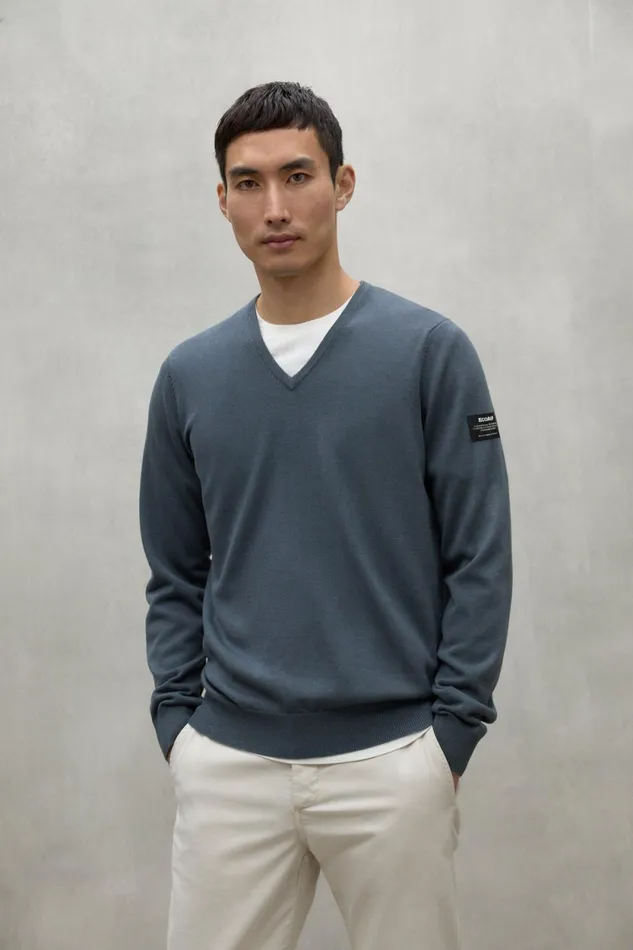 Men Green Ferro Sweater Ecoalf Knitwear