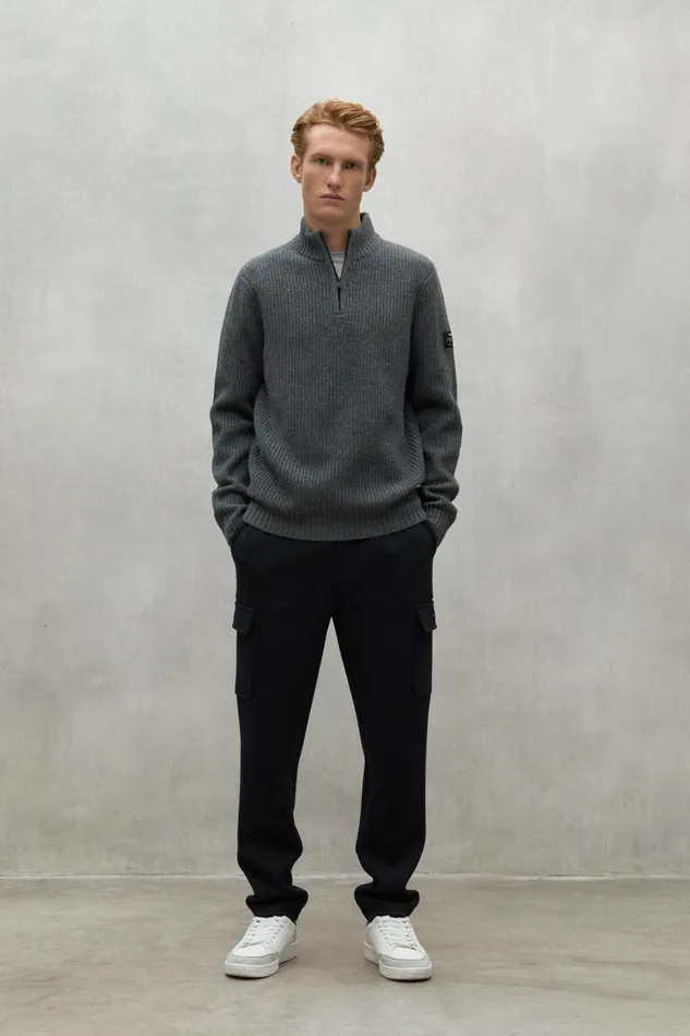 Men Grey Drago Sweater Ecoalf Knitwear