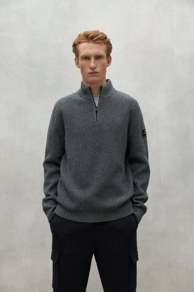 Men Grey Drago Sweater Ecoalf Knitwear