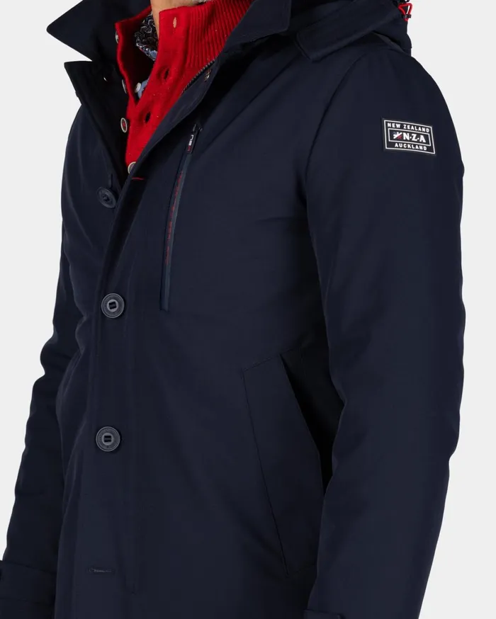 Men Jackets NZA New Zealand Auckland Dark Blue Parka With Hood 8211 Winter Navy Men Jackets NZA New Zealand Auckland Dark Blue Parka With Hood 8211 Winter Navy
