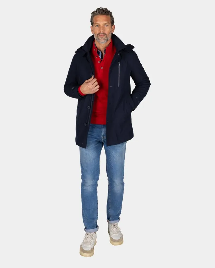 Men Jackets NZA New Zealand Auckland Dark Blue Parka With Hood 8211 Winter Navy Men Jackets NZA New Zealand Auckland Dark Blue Parka With Hood 8211 Winter Navy