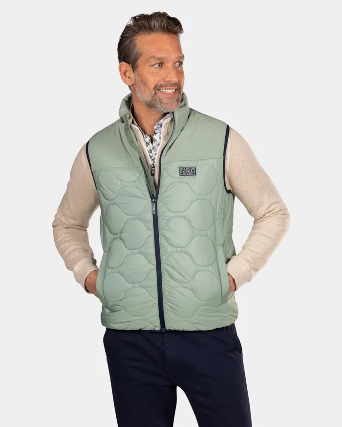 Men Jackets NZA New Zealand Auckland Green Padded Vest 8211 Sage