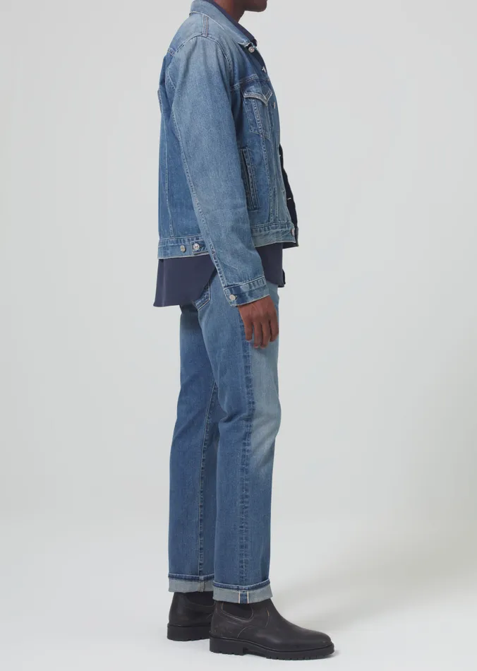 Men Jeans Citizens Of Humanity Gage Slim Straight Stretch Selvedge In Thames