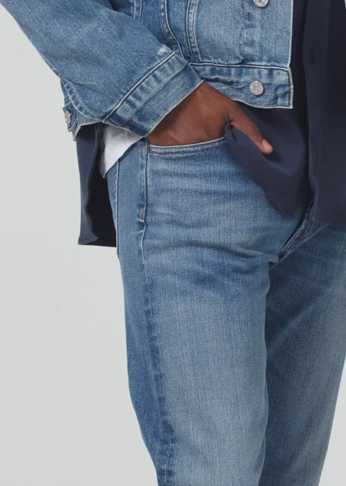 Men Jeans Citizens Of Humanity Gage Slim Straight Stretch Selvedge In Thames
