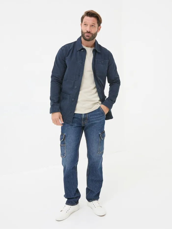 Men Jeans Fat Face Blue Cargo Jeans