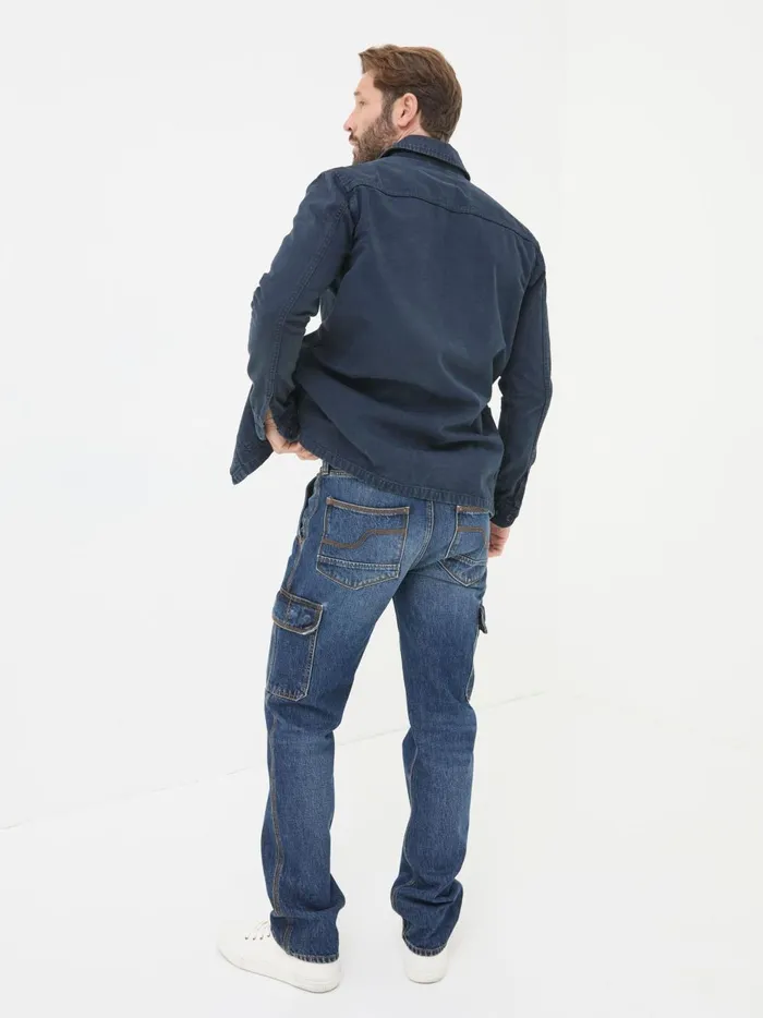 Men Jeans Fat Face Blue Cargo Jeans