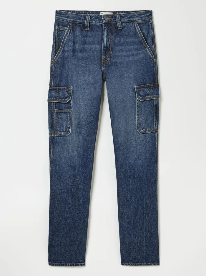 Men Jeans Fat Face Blue Cargo Jeans