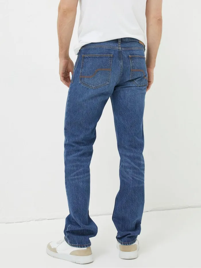 Men Jeans Fat Face Light Blue Straight Fit Jeans