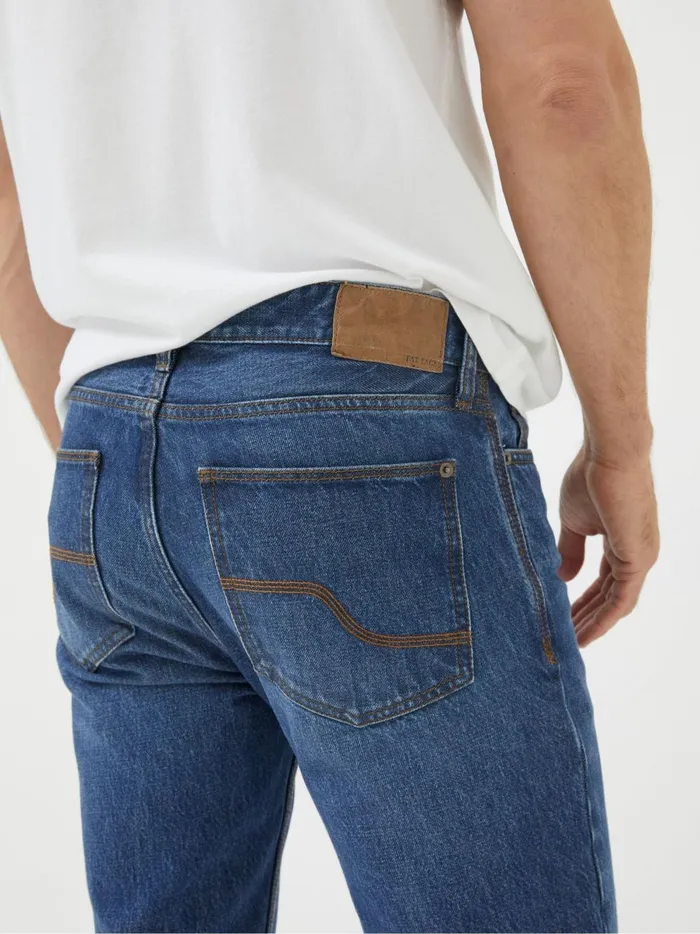 Men Jeans Fat Face Light Blue Straight Fit Jeans