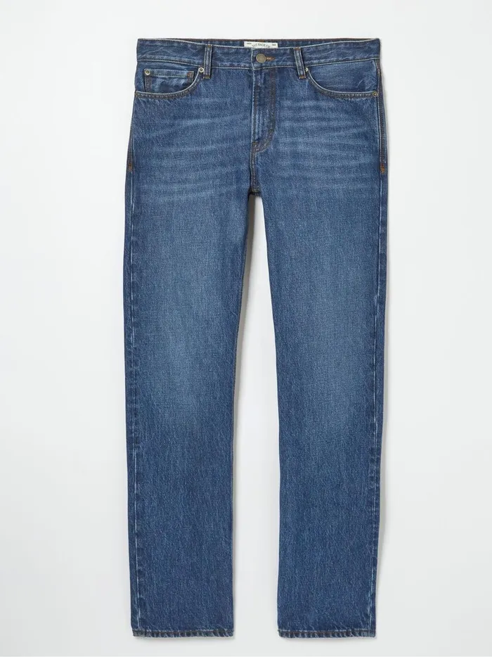 Men Jeans Fat Face Light Blue Straight Fit Jeans