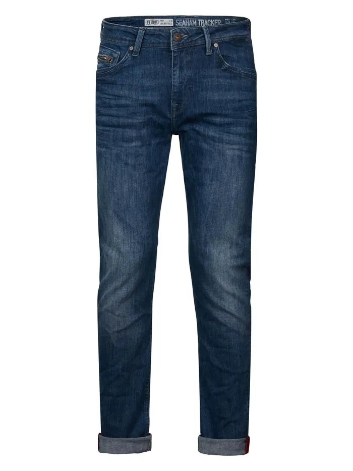 Men Jeans Petrol Industries Seaham Tracker Slim Straight Fit Medium Vintage