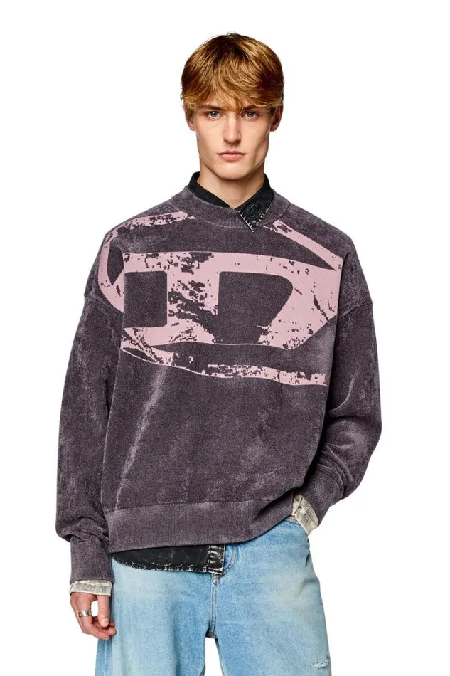 Men KTria Grey Diesel Knitwear Men KTria Grey Diesel Knitwear