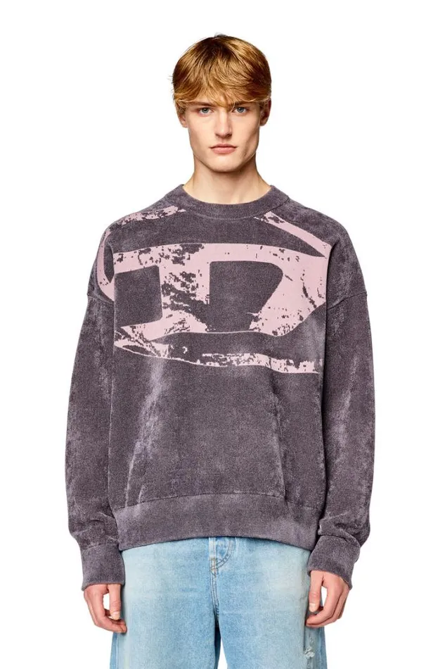 Men KTria Grey Diesel Knitwear Men KTria Grey Diesel Knitwear