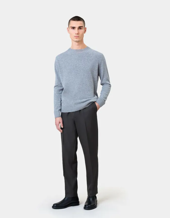 Men Knit Sweaters Colorful Standard Light Merino Wool Crew Honey Beige