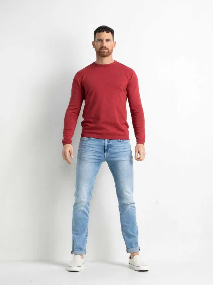 Men Knits and Sweats Petrol Industries FineKnit Pullover Fire Red