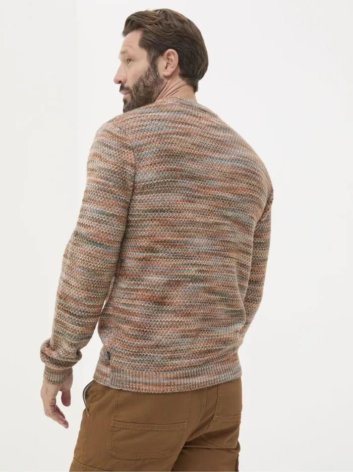 Men Knitwear Fat Face Orange Ombre Crew Neck Jumper