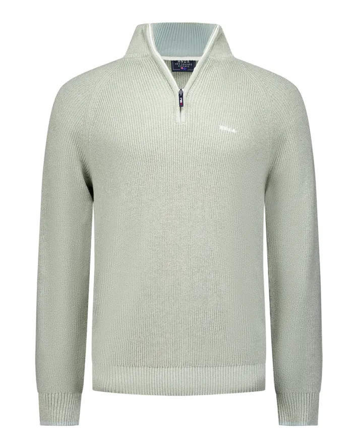Men Knitwear NZA New Zealand Auckland Light Green Knitted Half Zip Pullover 8211 Sage Men Knitwear NZA New Zealand Auckland Light Green Knitted Half Zip Pullover 8211 Sage