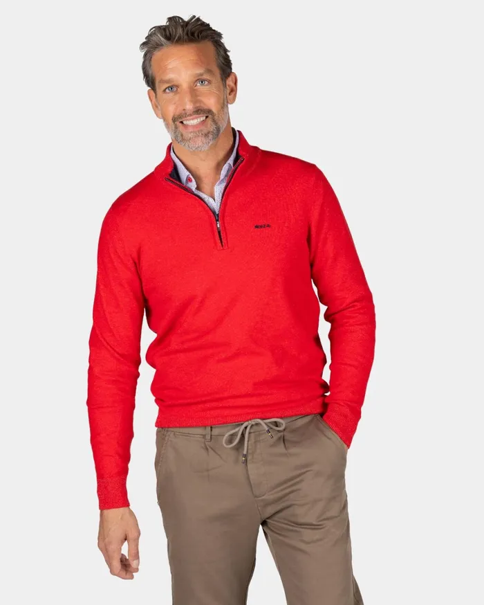 Men Knitwear NZA New Zealand Auckland Red Pullover With Elastane 8211 Reef Red Men Knitwear NZA New Zealand Auckland Red Pullover With Elastane 8211 Reef Red