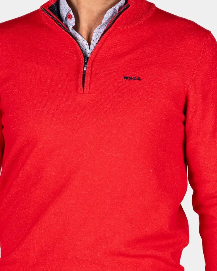 Men Knitwear NZA New Zealand Auckland Red Pullover With Elastane 8211 Reef Red Men Knitwear NZA New Zealand Auckland Red Pullover With Elastane 8211 Reef Red