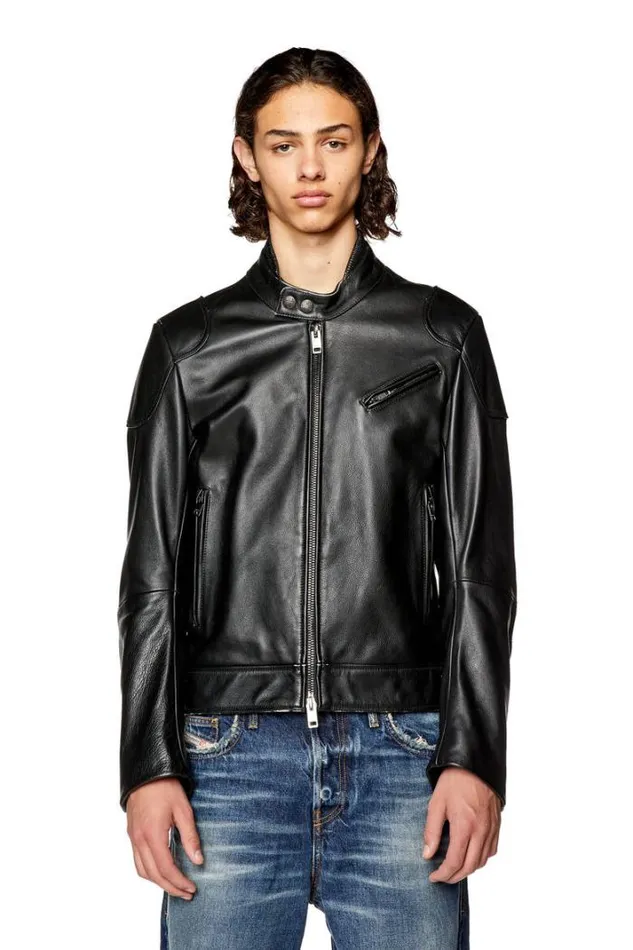 Men LHein Black Diesel Outerwear And Jackets