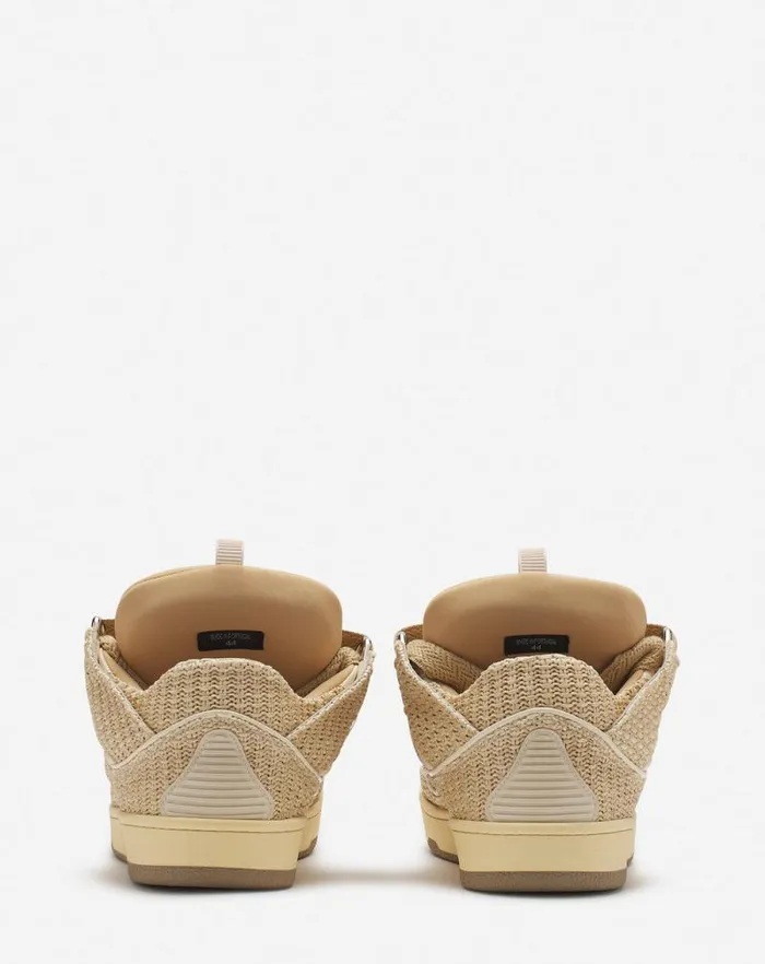 Men Lanvin Curb Curb Raffia Sneakers Natural Men Lanvin Curb Curb Raffia Sneakers Natural