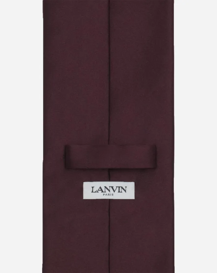 Men Lanvin Scarves Lanvin Tie In Satin Burgundy Men Lanvin Scarves Lanvin Tie In Satin Burgundy