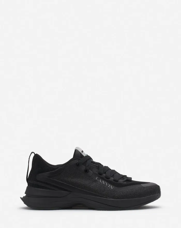 Men Lanvin Sneakers Li Mesh Sneakers Blackblack