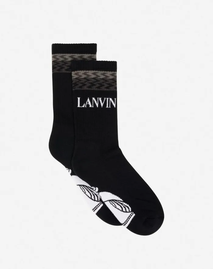 Men Lanvin Socks Curb Lanvin Socks Dark Grey